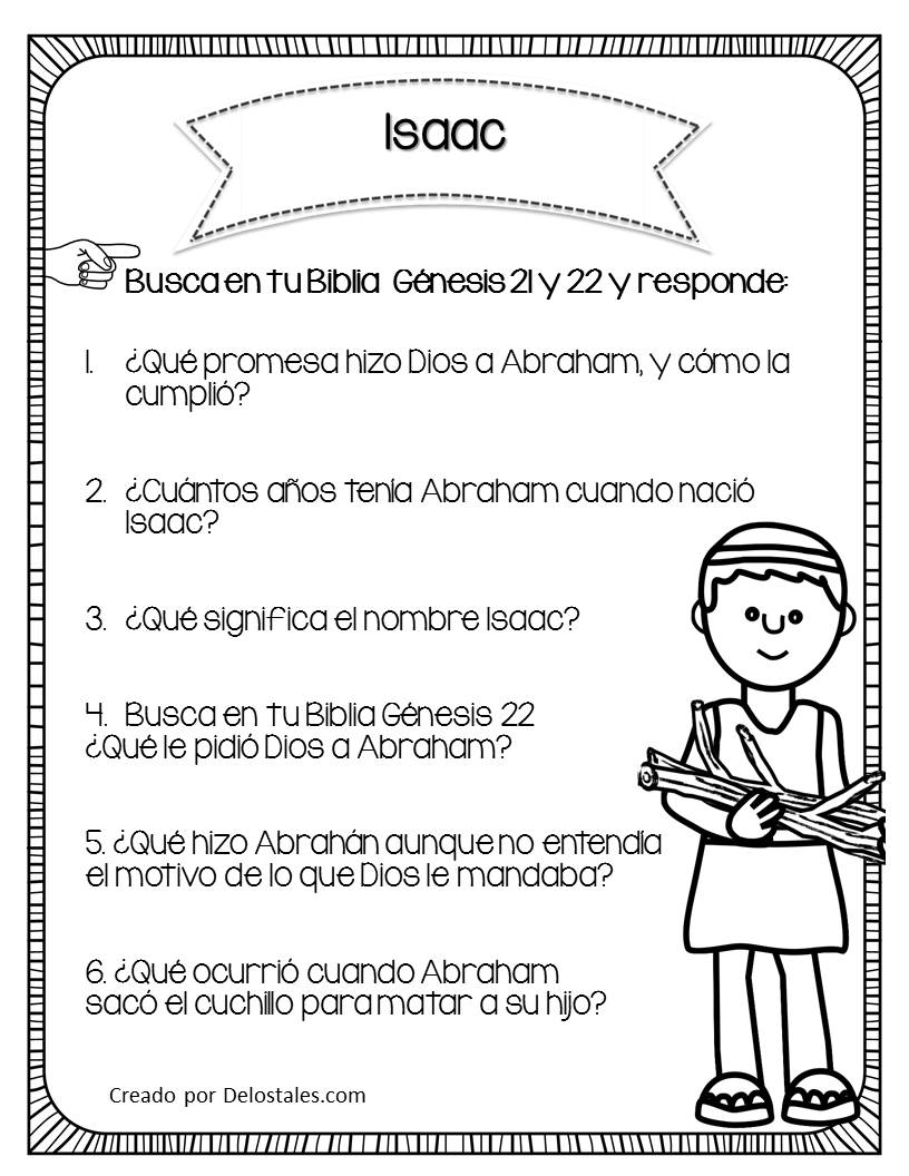 Biblia en puntadas Isaac, hijo de Abraham