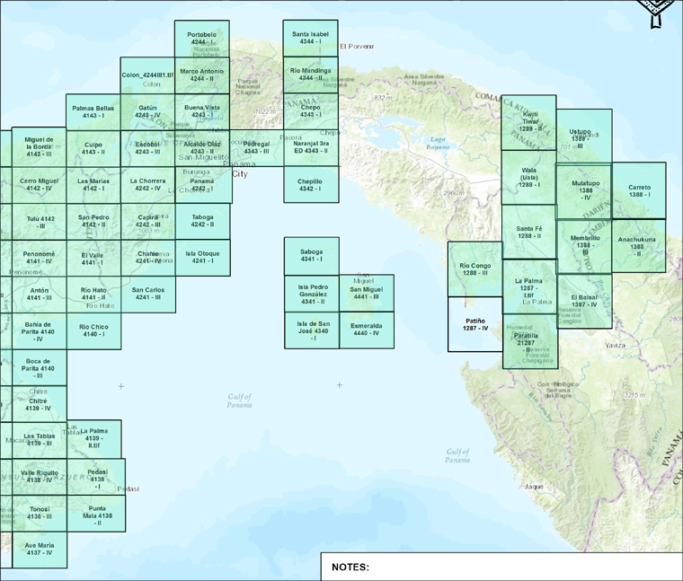 Index Map Panama 50 000 - Partie B - 760.jpg