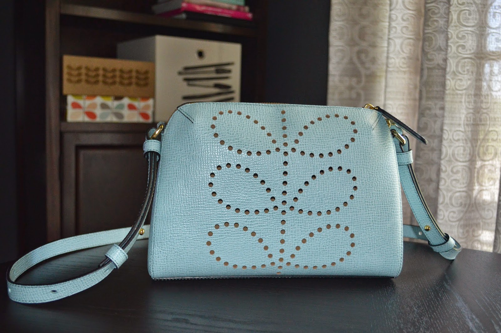 I Love Orla Kiely Thursday Purseday Orla Kiely Textured Leather Iris Bag