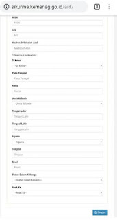 Seperti yang telah kami jelaskan sebelumnya bahwa Kementerian Agama telah resmi menginform Isian Data Guru yang Harus Diinput di ARD Madrasah