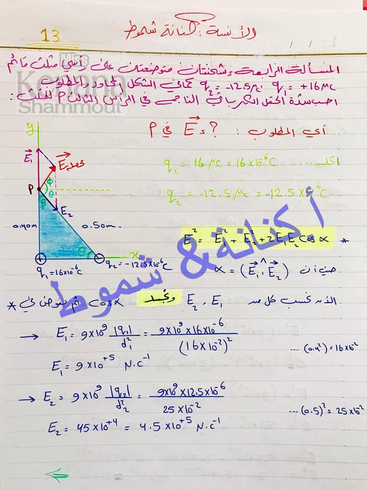 شرح قصيدة الصداقة شرح درس الحقل الكهربائي الساكن في الفيزياء للصف العاشر الفصل الثاني