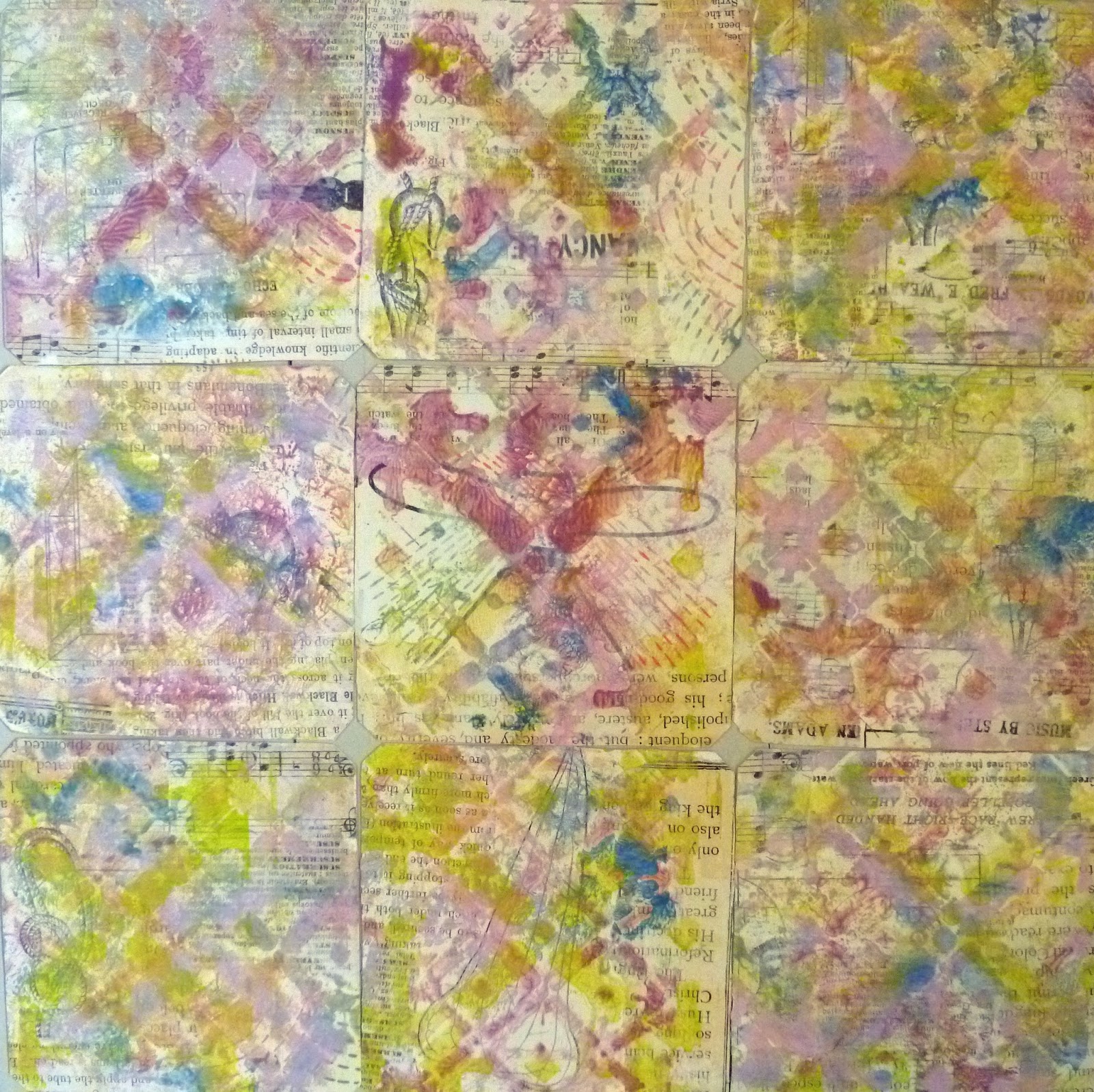 StencilGirl Talk Frieda Oxenham Collaged Cards with StencilGirl® Stencils