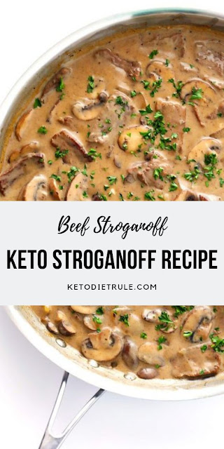 Beef Stroganoff Recipe with Sour Cream | This beef stroganoff recipe is one of my absolute favorite Keto recipes. It’s creamy, delicious and very filling. | #lowcarb #ketorecipe #healthyfood