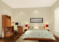 Bedroom furniture arrangement