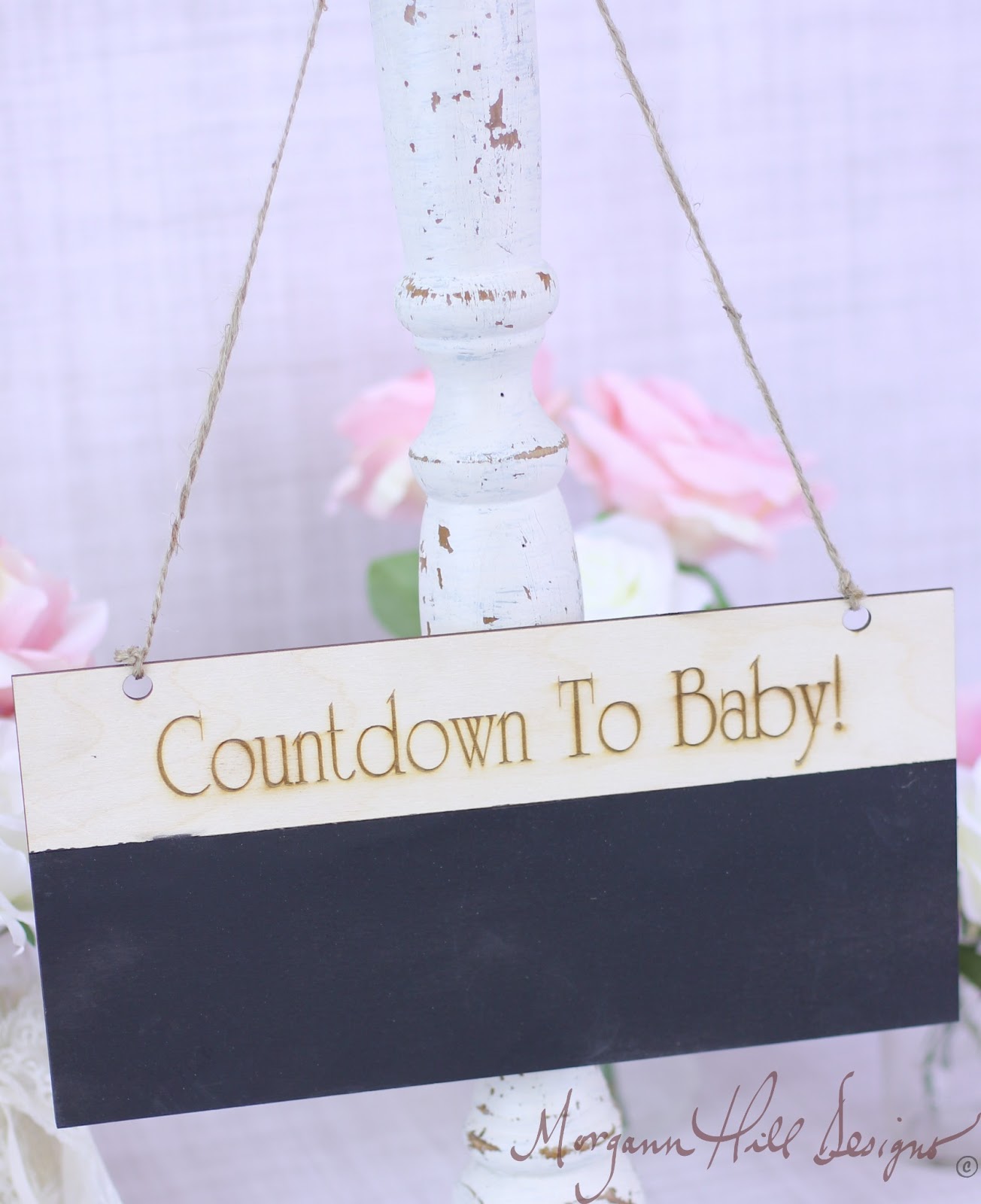 Hill Designs Pregnancy Photo Prop Countdown To Baby Chalkboard