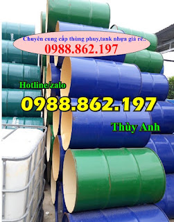 Thùng phuy 220l nắp mở, thùng phuy đựng dầu, thùng phuy làm bè, thùng phuy sắt giá rẻ, thùng phuy đự