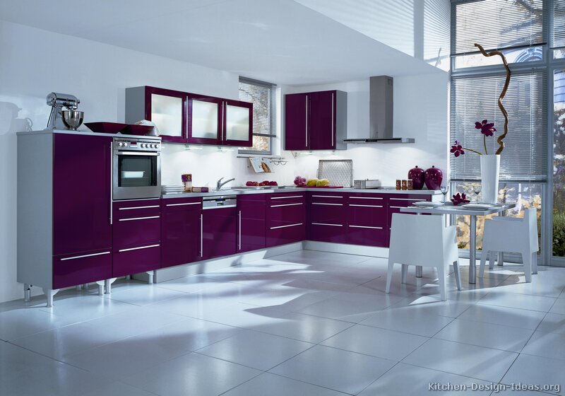 Beauty Houses: Purple Modern Interior Designs Kitchen