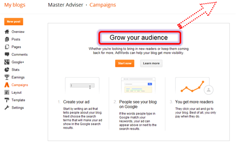 grow your audience in blogger