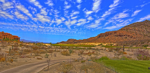 Pro golf tour desert swings are played on golf courses in the desert