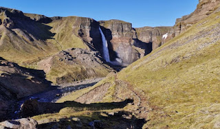 Cascada Háifoss y cascada Granni. Islandia, Iceland.