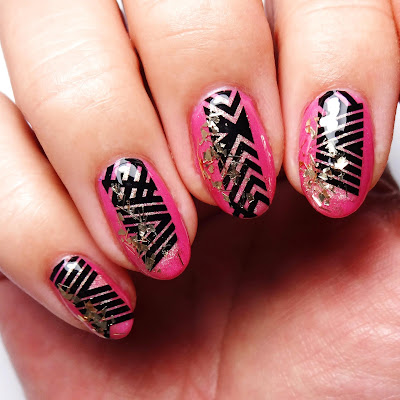 Pink Geometric Nails