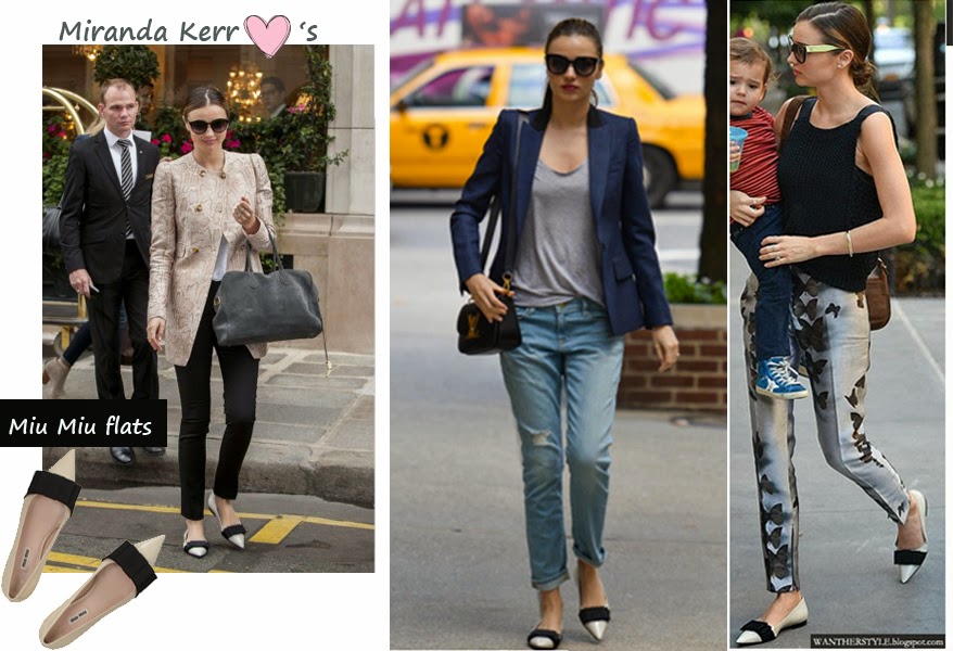 MODEL APPROVED: Wear Miu Miu pointed flats like supermodel Miranda Kerr