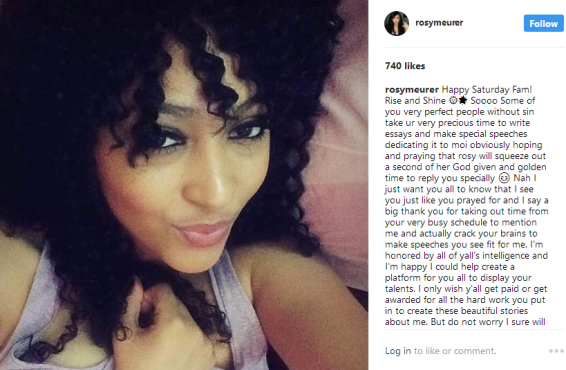 a "Y'all definitely don't come between me, my paper, bae or job" - Alleged side chick, Rosaline Meurer replies her 'haters'