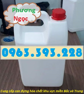 Can nhựa 5 Lít, can đựng hóa chất, can nhựa HDPE nguyên sinh 5L3