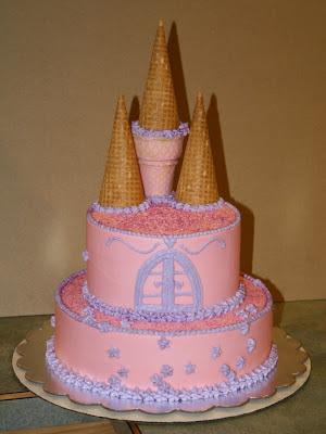 Party Cakes: Pink Castle Cake with Sparkles