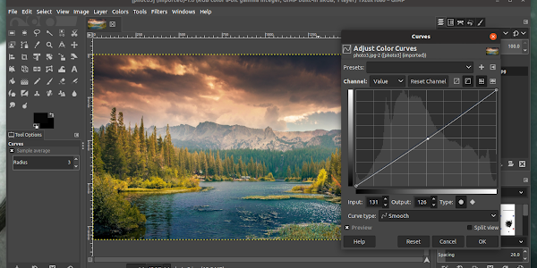 GIMP 2.10.12 Released With Curves Tool Improvements, TIFF Layers Support