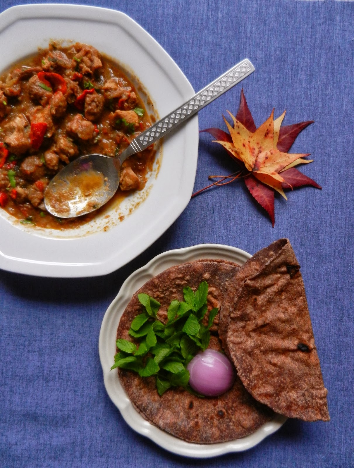 Sizzling Indian Recipes..... Flaxseed meal and Ragi enriched roti with