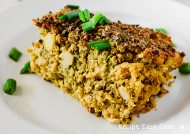 Cheesy Chickpea, Quinoa & Broccoli Casserole