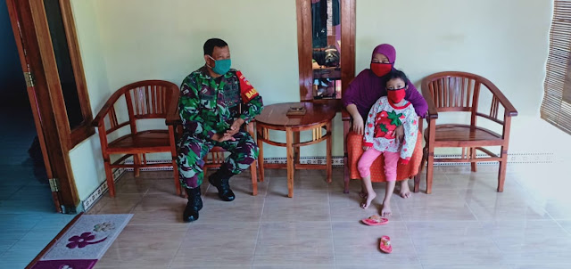 Imbau Masyarakat Pakai Masker Ini Yang Dilakukan Babinsa Wonorejo