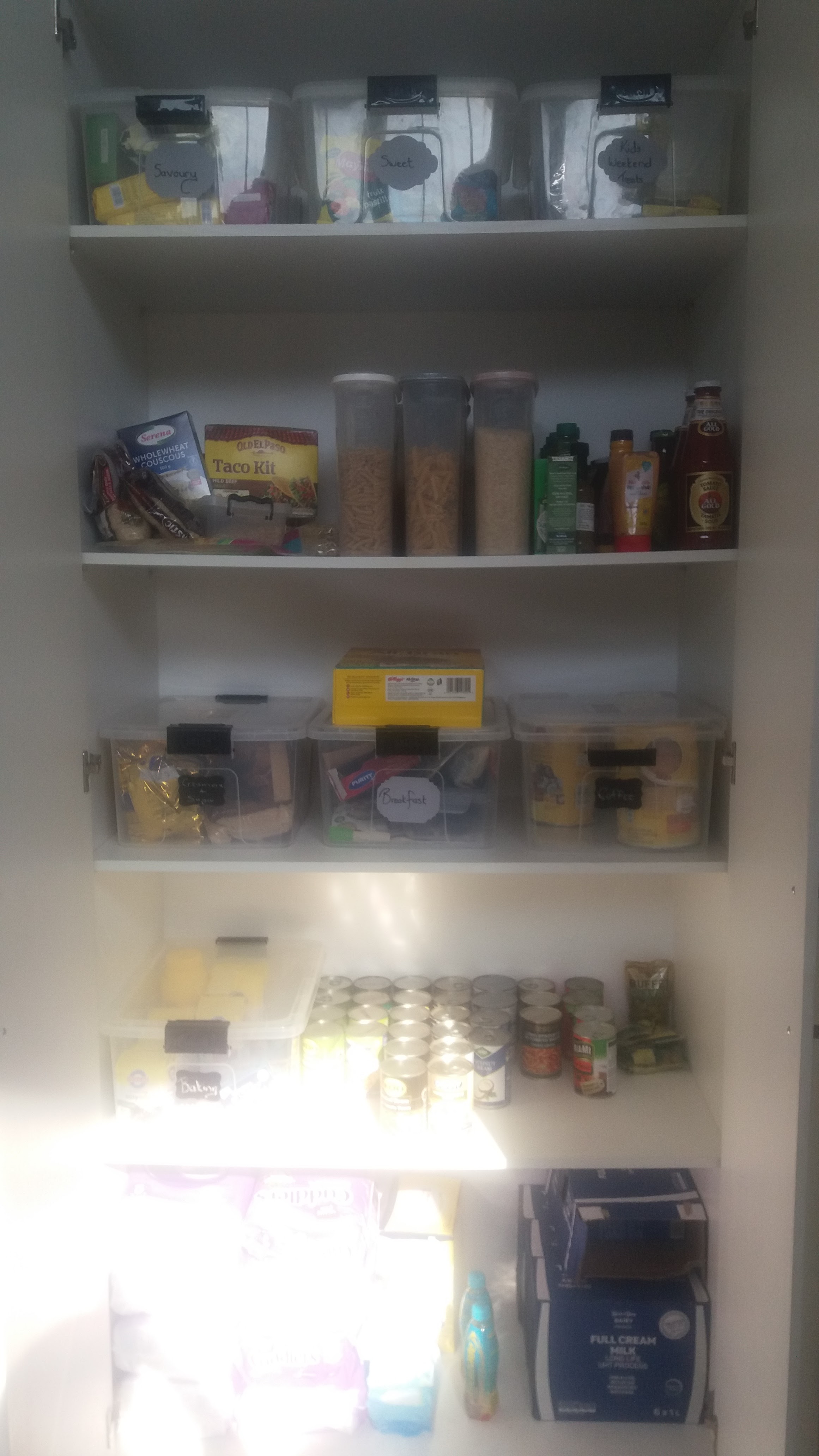Organise your grocery cupboard like THIS and if you're short like me
