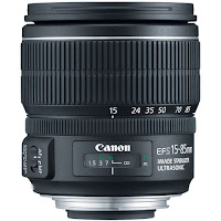 Canon EF-S 15-85mm f/3.5-5.6 IS USM UD Wide Angle Zoom Lens, equivalent to 35mm format camera of 24-136mm