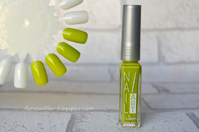 nubar nail art brush neon lime swatch review meebox