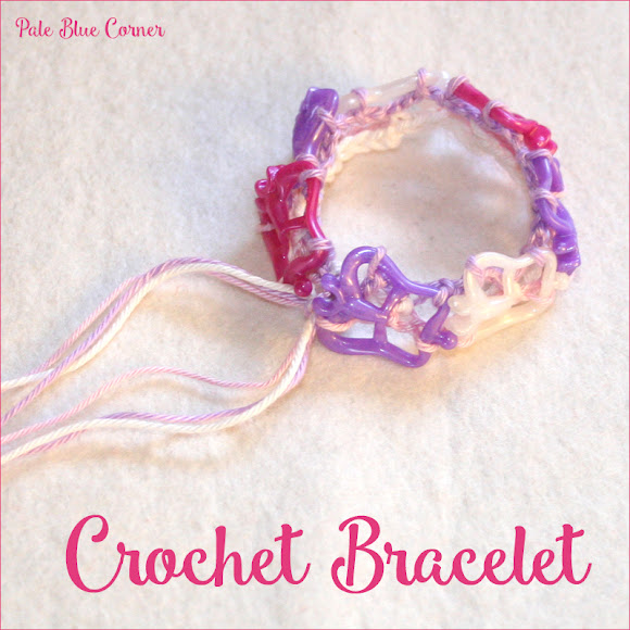 Crochet Bracelet with Butterflies