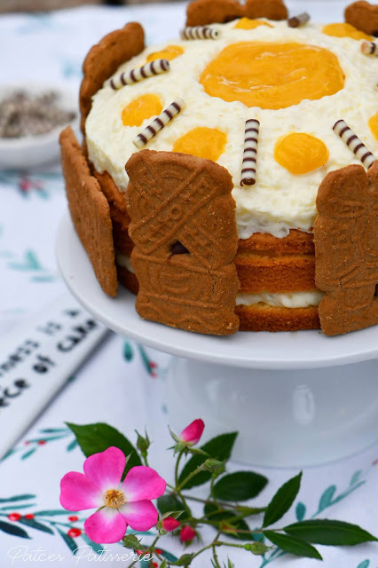 Naked Cake mit Mango Maracuja Pudding &amp; Spekulatius