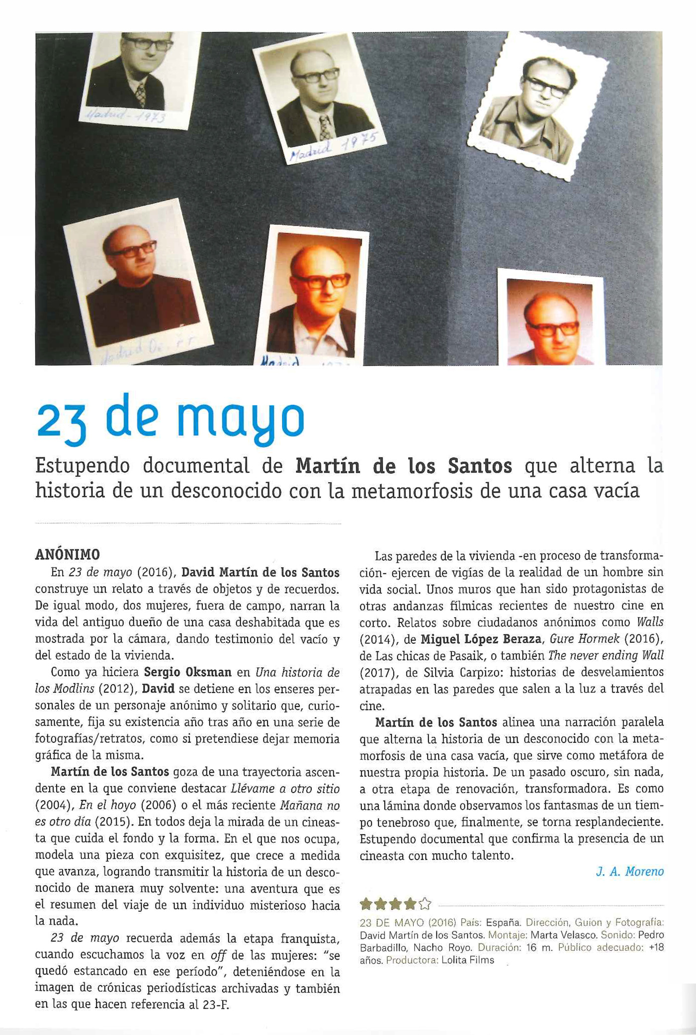 Reseñas, artículos y noticias David Martín de los Santos Reseñas, artículos y noticias David Martín de los Santos
