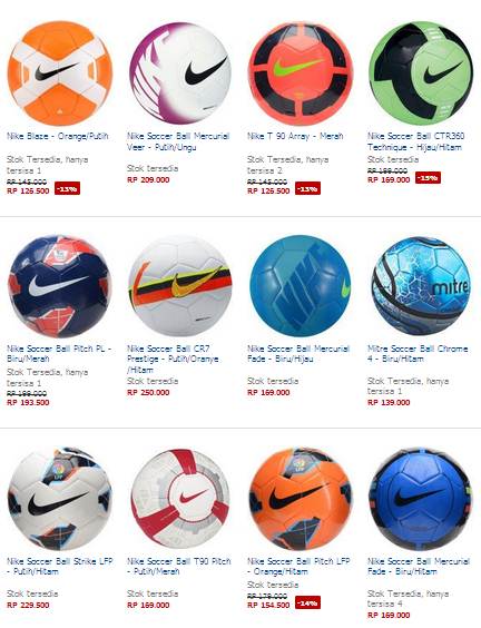 Galeri Alat Olahraga Murah: Daftar Harga Bola Sepak Original Terbaru