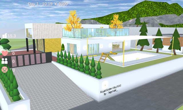 Review ID Royal Golden Villa (RGV) Sakura School Simulator