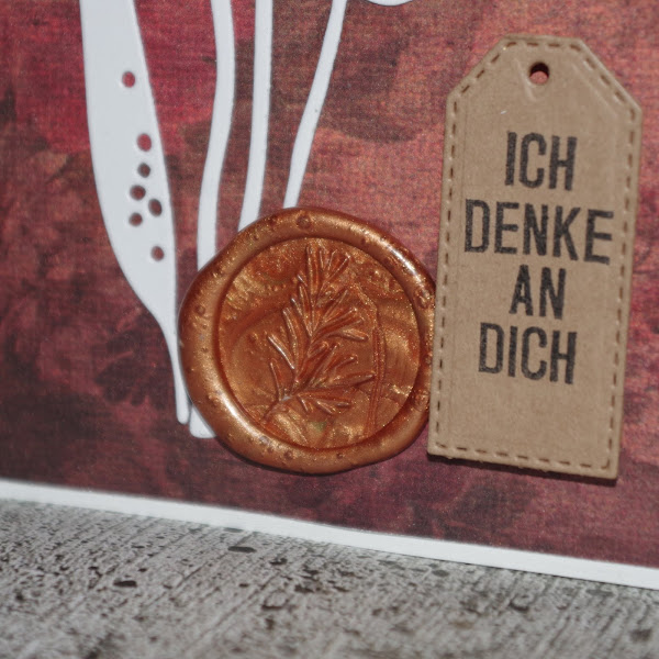 [DIY] Ich denke an dich  Grußkarte mit Mohnblüten und Siegelwachs