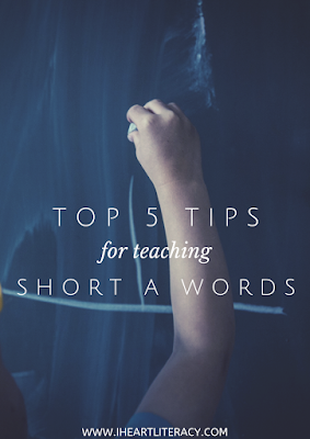 The Top Five Tips for Teaching Short A Words #phonics #teaching #kindergarten #1stgrade #2ndgrade