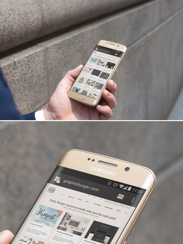 Smartphone & Tablet Mockup PSD Terbaru Gratis - City Street Android Mockup