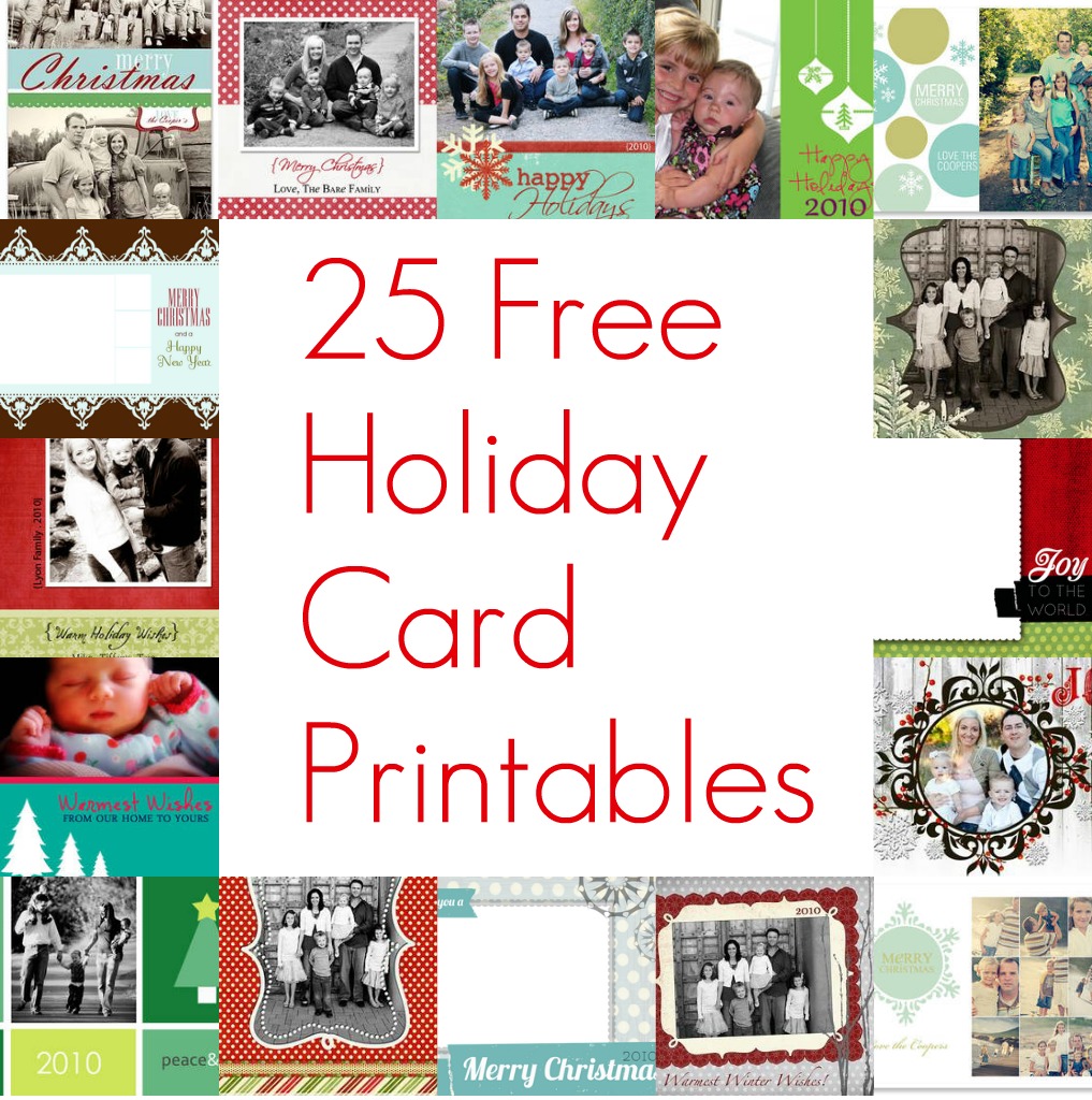 Free Printable Christmas Card Photo Templates