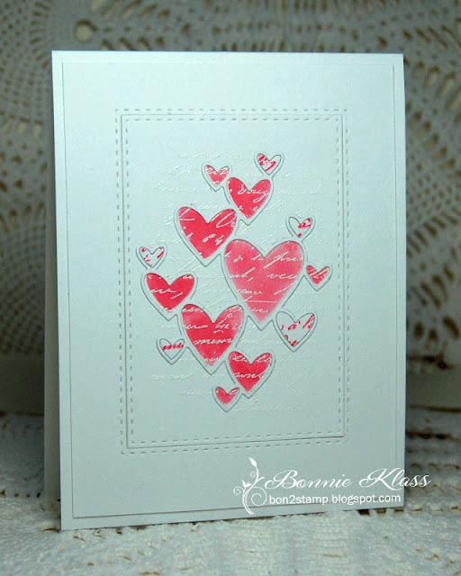 Stamping with Klass: Clipping Heart Die Cut Stencil