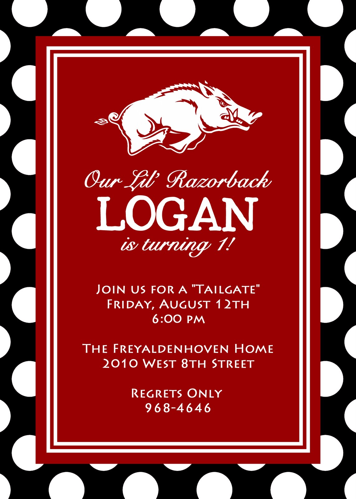 the freyed knot: Our Lil' Razorback