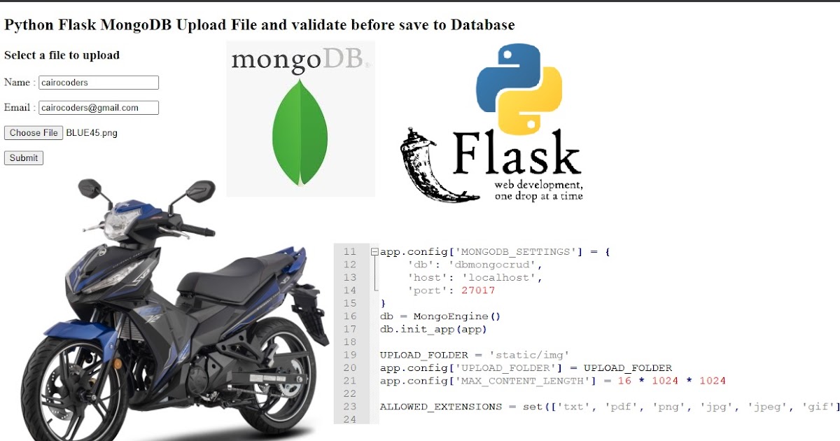 Python Flask MongoDB Upload File and validate before save to Database ...