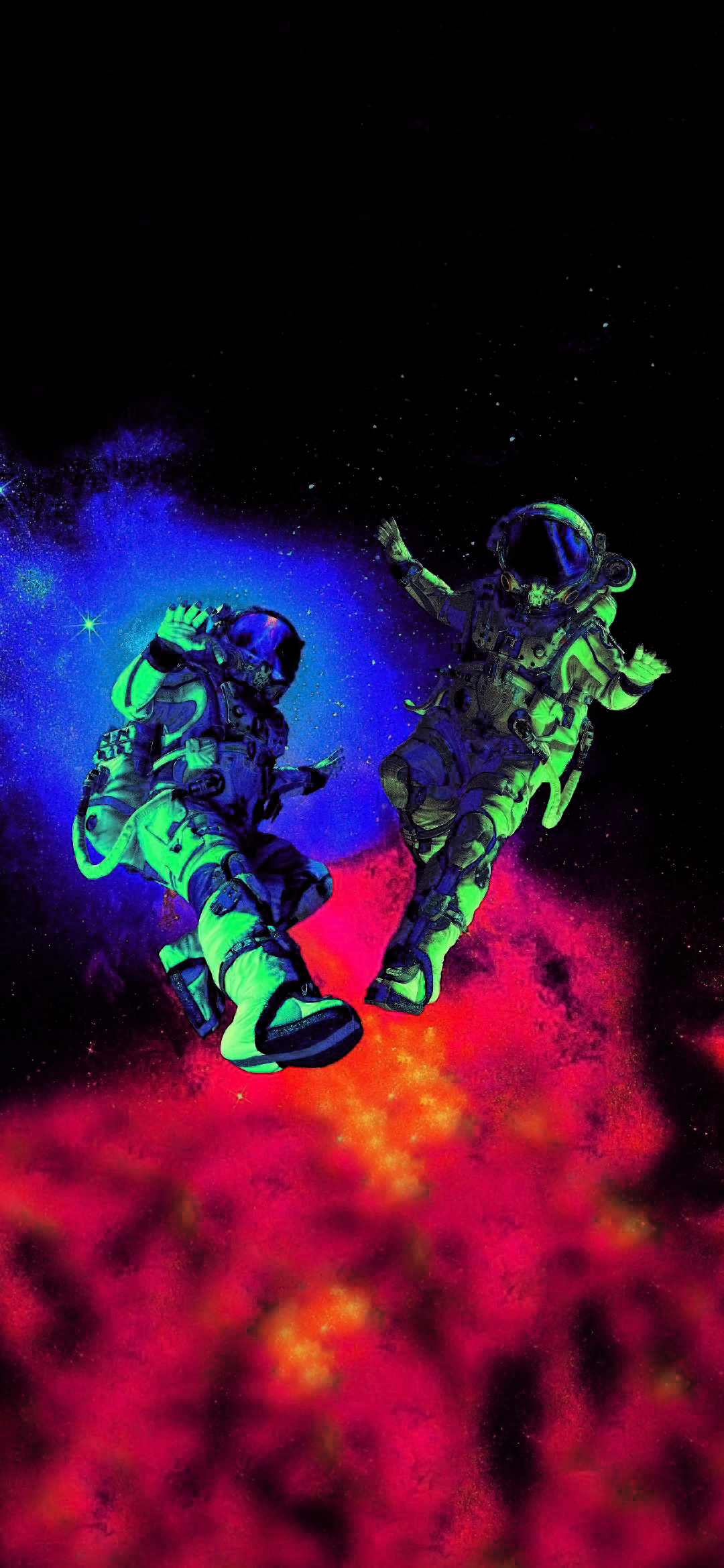 astronauts black oled amoled iphone wallpaper astronaut space