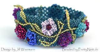 Bracelet "Ramblin' Roses" - beaded by PrettyNett.de