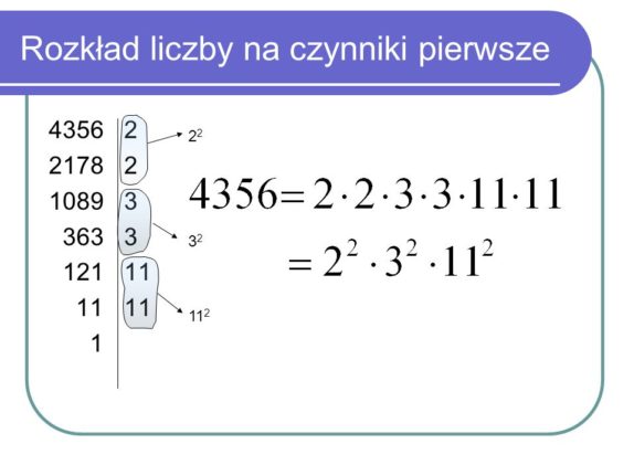 Rozkładanie Liczby Na Czynniki Pierwsze MATEMATYKA: Klasa V