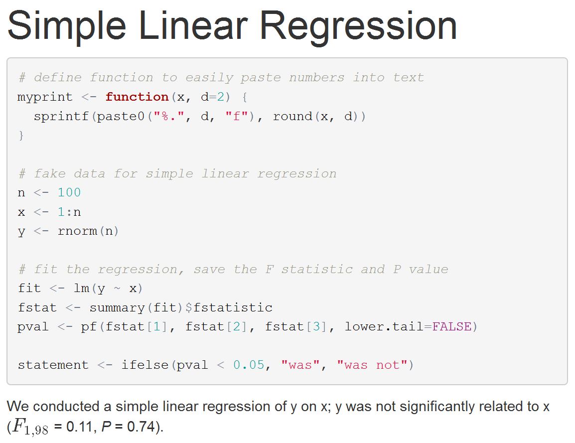 Adamistics Reporting Simple Linear Regression Results In R Markdown