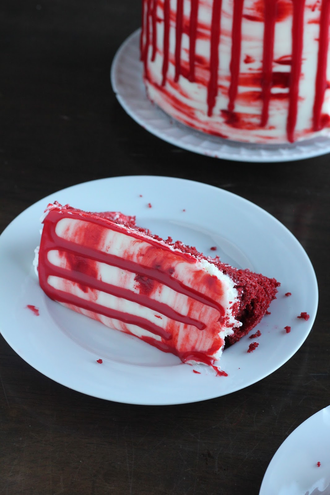 Red Velvet Cake with Almond Cream Cheese Frosting