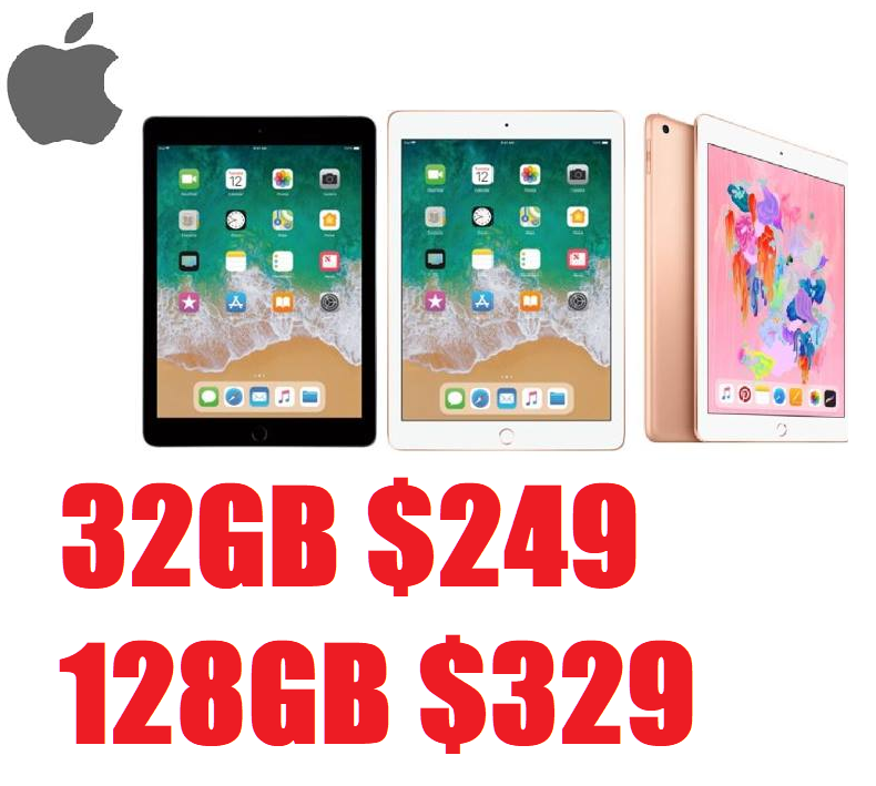 iPads on Sale! 32GB Latest Edition Apple iPad 249.99, 128GB 329.99