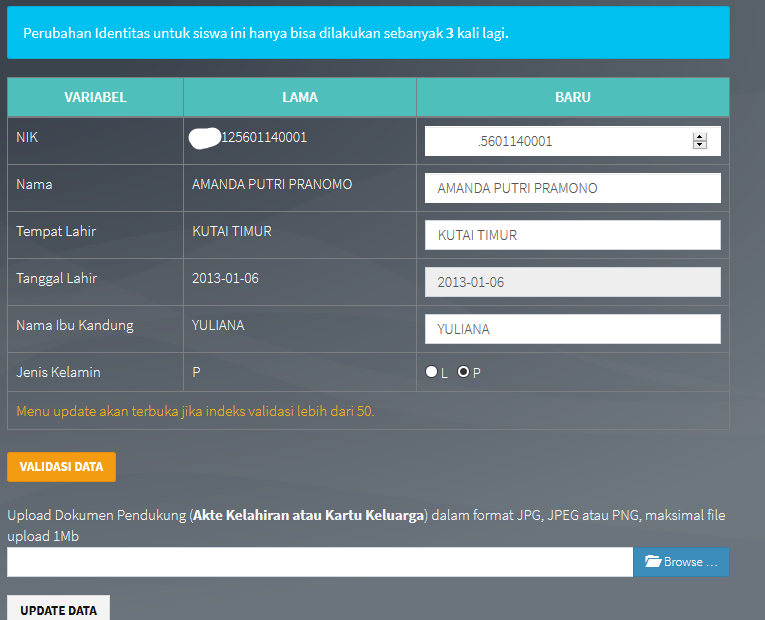 Cara melakukan verval PD di http//vervalpdnew2.data.kemdikbud.go.id