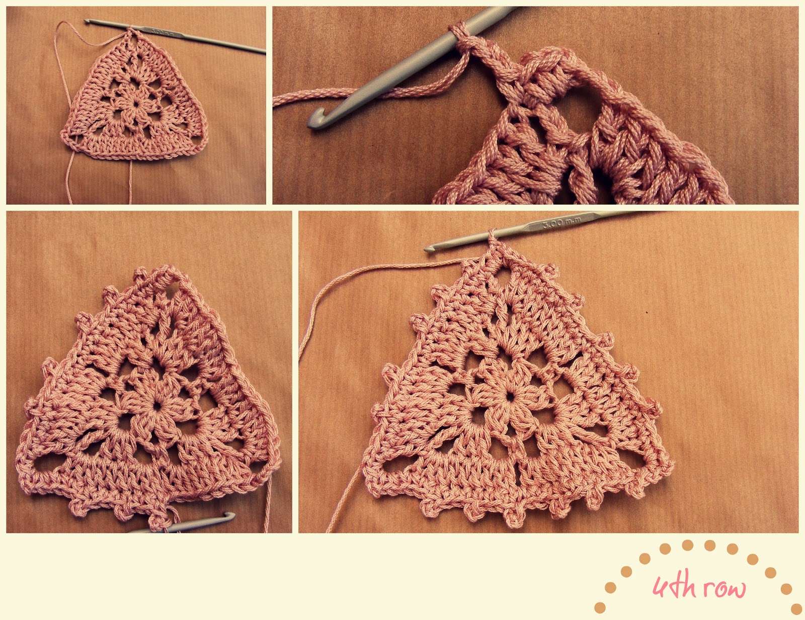 mi+ed design DIY crochet triangle patch pattern tutorial