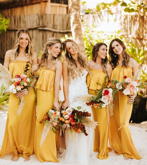 15 Yellow Bridesmaid Dresses For Bright Cheery Celebration