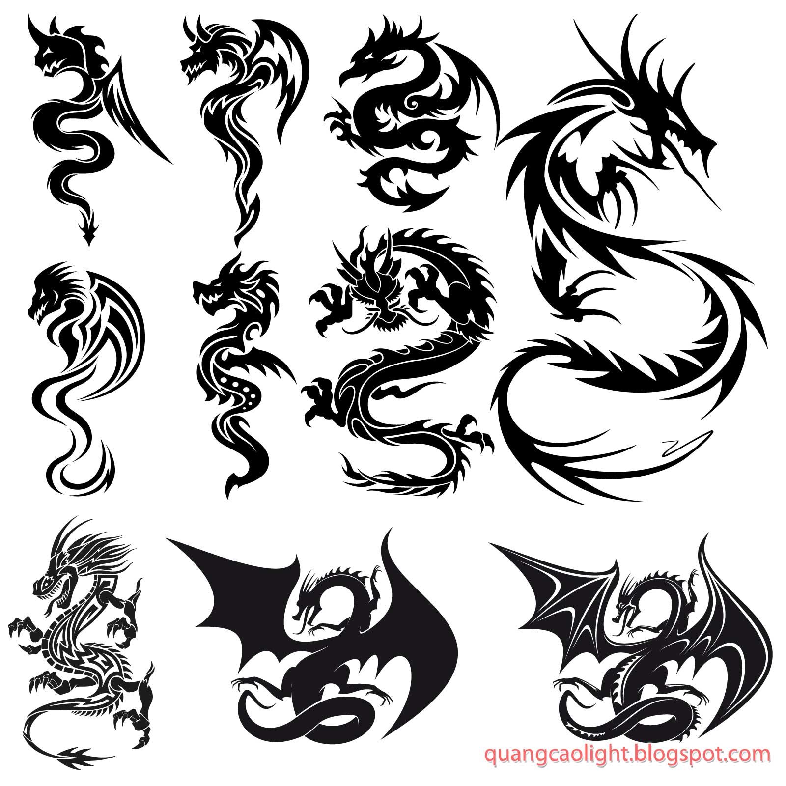Chủ đề Rồng file Vector - công ty in ấn