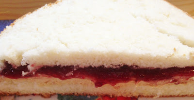 peanut butter and jelly filled cake halves