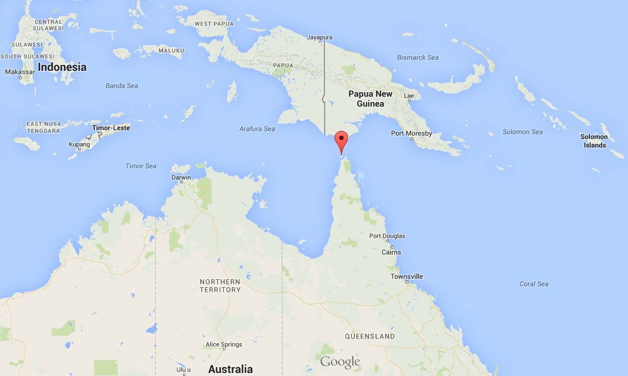 Географическая карта острова новая гвинея